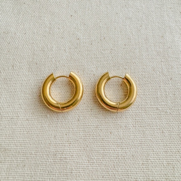 Jewelry - 18K Gold Plated Plain Hoop